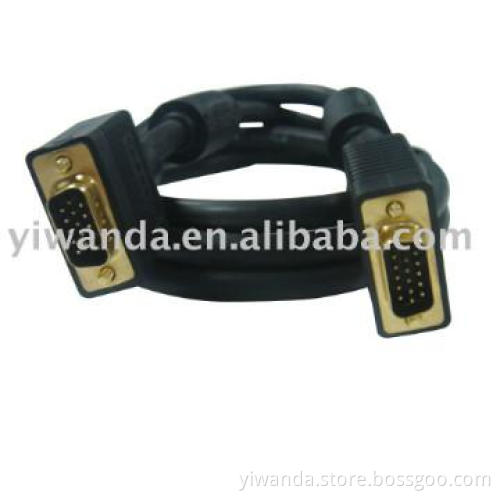 10ft Black 15pin Male to Male VGA Cable